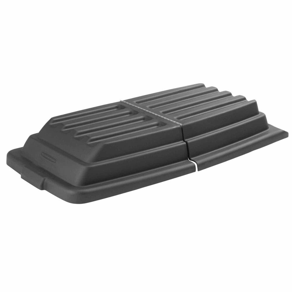 Rubbermaid FG102800BLA Domed Hinged Lid for Tilt Trucks 1011 and 1013 - 2