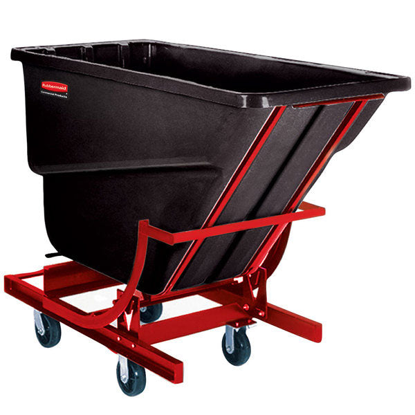 Rubbermaid FG105443BLA Self-Dumping Hopper with four 6" dia (15.2 cm) Polyolefin Casters