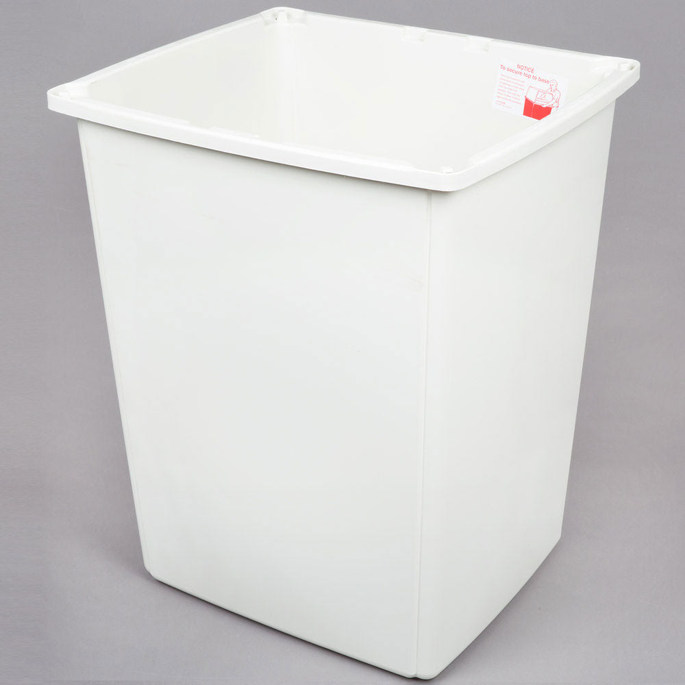 Rubbermaid FG256B00OWHT Glutton Container/Trash Can