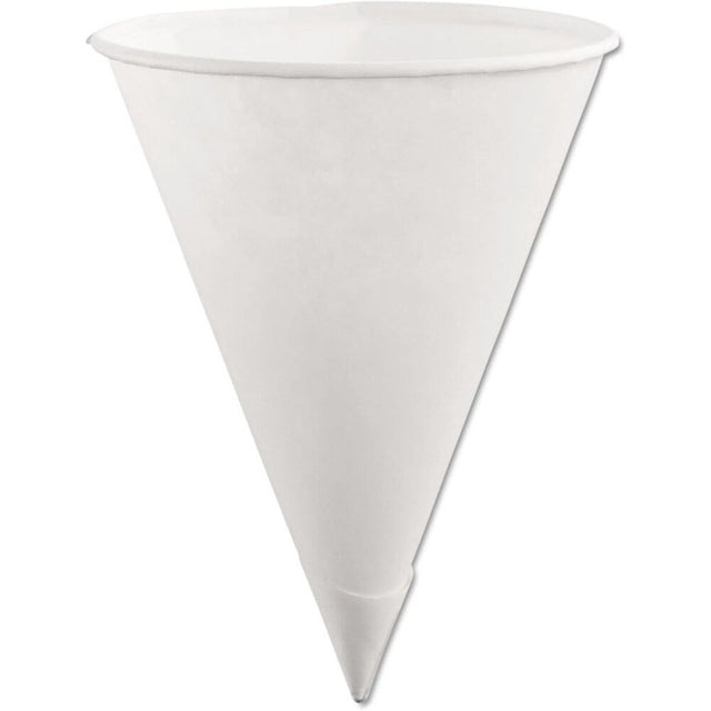 Rubbermaid FG2B4112WHT 6 Oz White Disposable Cone Paper Cups for Cup Dispensers (200 Pack)
