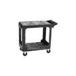 Rubbermaid FG450589BLA Heavy-Duty Flat Handle Utility Cart, Flat Shelf, Small, 500 lb. Capacity - Black