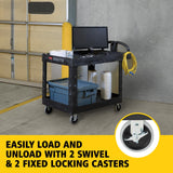 Rubbermaid FG452088BLA Heavy-Duty Utility / Service Cart (Black) - 3