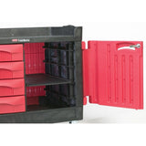 Rubbermaid FG453388BLA TradeMaster Cart with 4-Drawer and Cabinet - 6