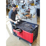 Rubbermaid FG453388BLA TradeMaster Cart with 4-Drawer and Cabinet - 7