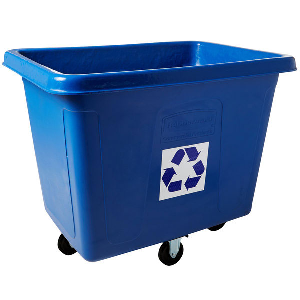 Rubbermaid FG461673BLUE Recycling Cube Truck