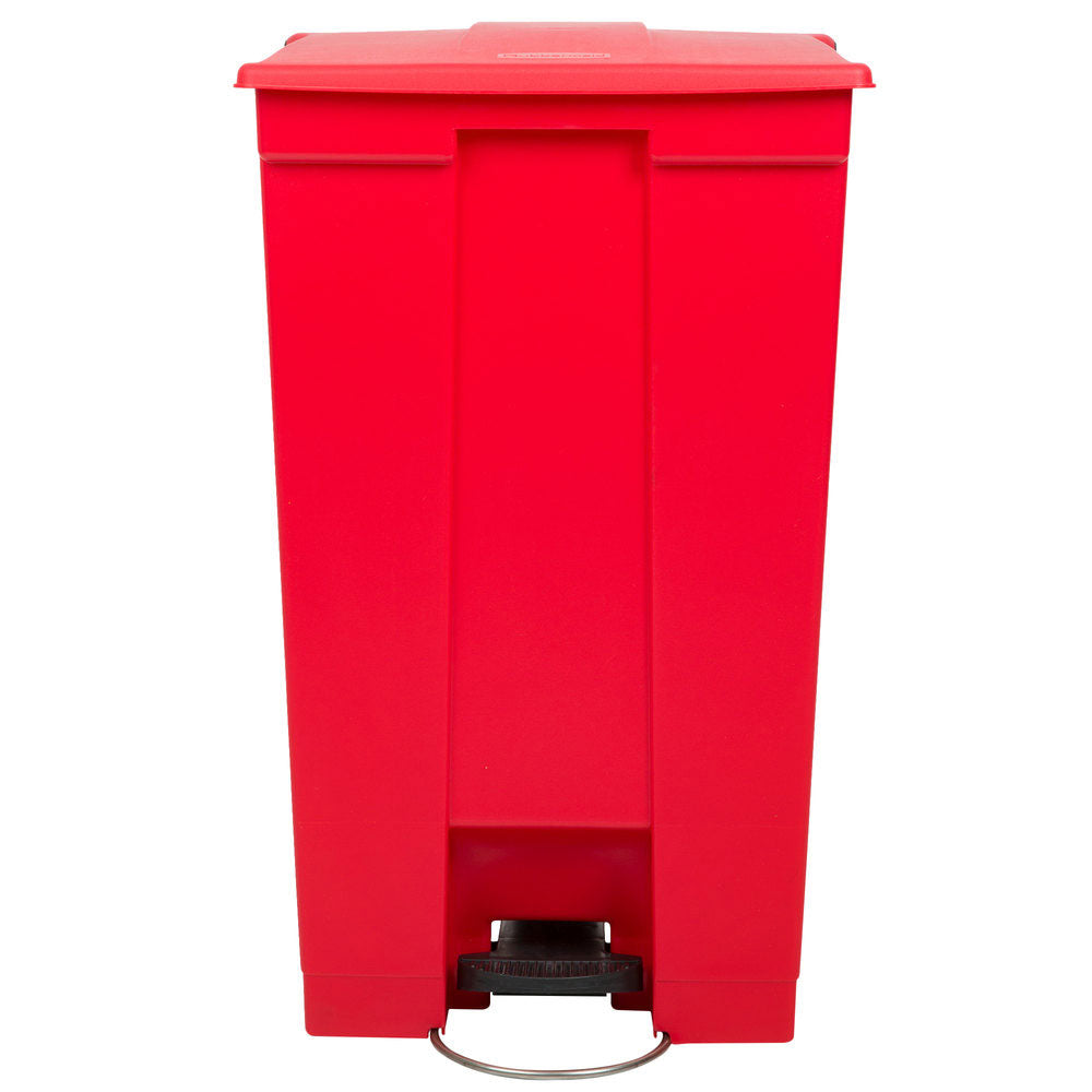 Rubbermaid FG614600RED Mobile Step-On Container/Trash Can