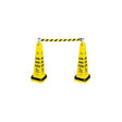 Rubbermaid FG628700YEL Multilingual Floor Cone Barricade System, 36" Yellow