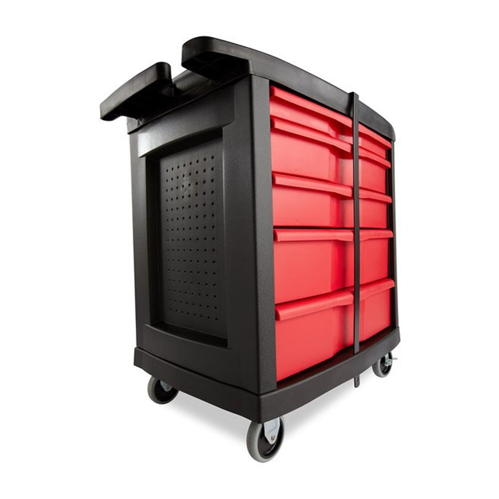 Rubbermaid FG773488BLA 5-Drawer Mobile Work Center for Tool and Supply Storage - 3