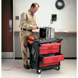 Rubbermaid FG773488BLA 5-Drawer Mobile Work Center for Tool and Supply Storage - 6