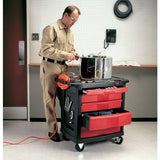 Rubbermaid FG773488BLA 5-Drawer Mobile Work Center for Tool and Supply Storage - 6
