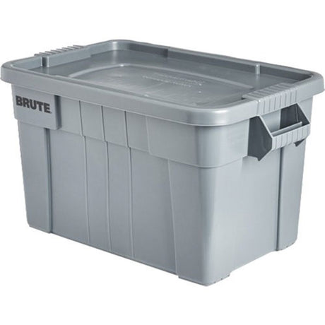 Rubbermaid FG9S3100GRAY 20 Gallon BRUTE Tote Gray with Lid