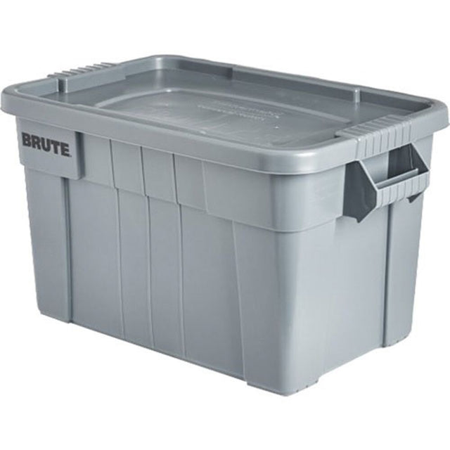 Rubbermaid FG9S3100GRAY 20 Gallon BRUTE Tote Gray with Lid