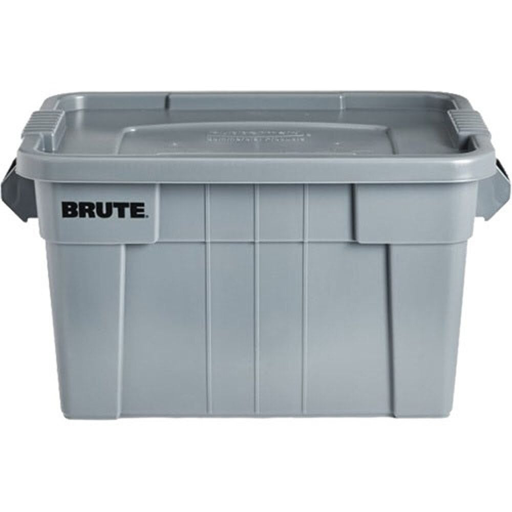 Rubbermaid FG9S3100GRAY 20 Gallon BRUTE Tote Gray with Lid - 2