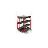 Rubbermaid FG9T5700BLA Ladder Cart with Compact Footprint and Tall Profile - 2