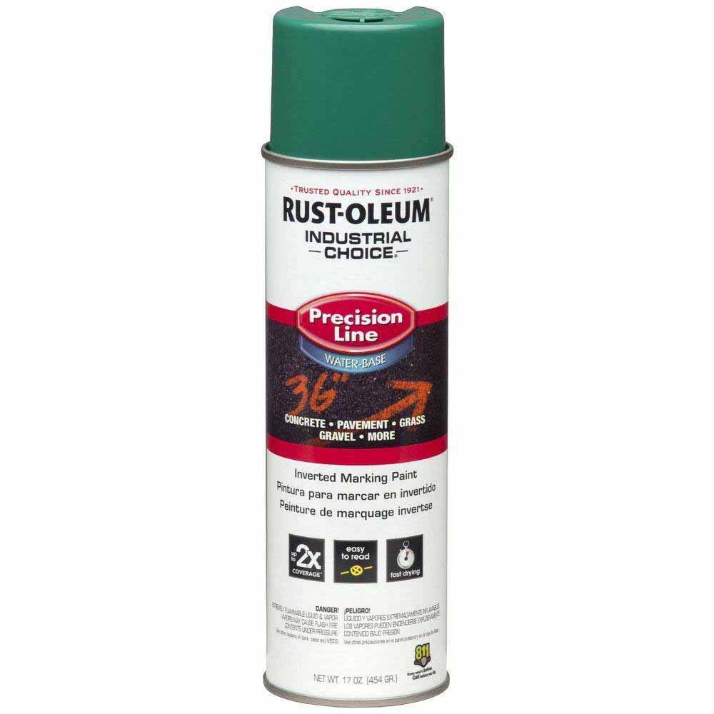 Rust-Oleum 1834838 M1800 APWA Safety Green Inverted Marking Spray Paint (17 oz)