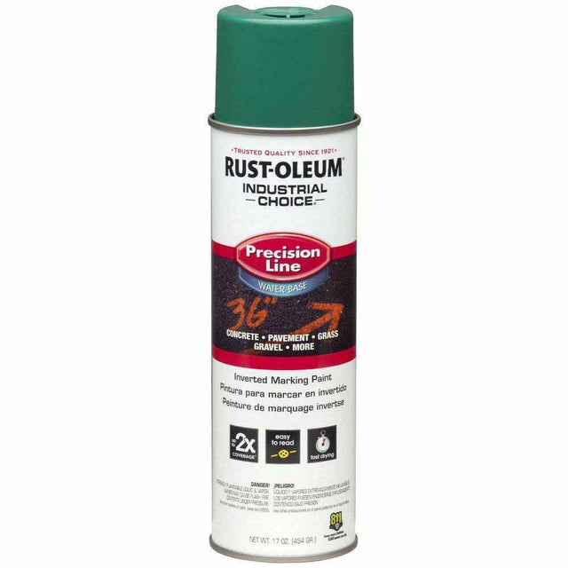 Rust-Oleum 1834838 M1800 APWA Safety Green Inverted Marking Spray Paint (17 oz)