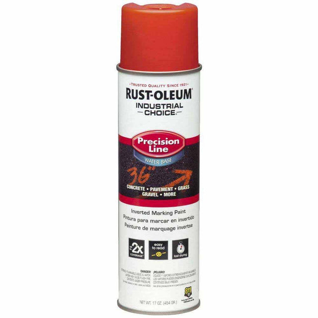 Rust-Oleum 1862838 Fluorescent Red Water-Based Inverted Marking Spray Paint (12 Pack)