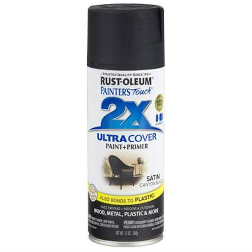 Rust-Oleum 249844 Painter's Touch 12 Oz Satin Canyon Black Spray Paint