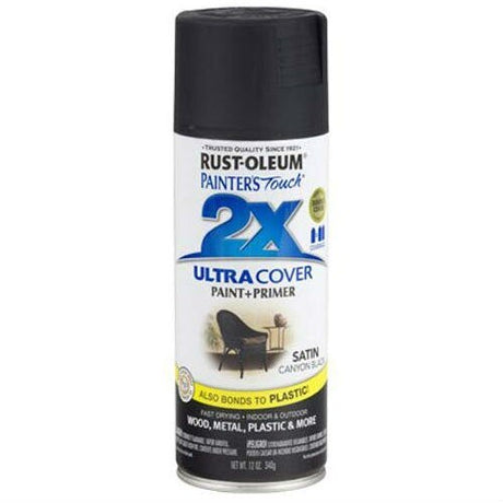 Rust-Oleum 346951Painter's Touch 12 Oz Satin Canyon Black Spray Paint