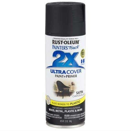 Rust-Oleum 346951Painter's Touch 12 Oz Satin Canyon Black Spray Paint