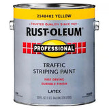 Rust-Oleum 2548402 Flat Yellow Exterior Traffic Striping Paint Fast Drying