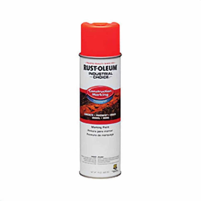 Rust-Oleum 264699 M1400 Construction Marking Paint, Fluorescent Red-Orange, 17 oz (1 Can)