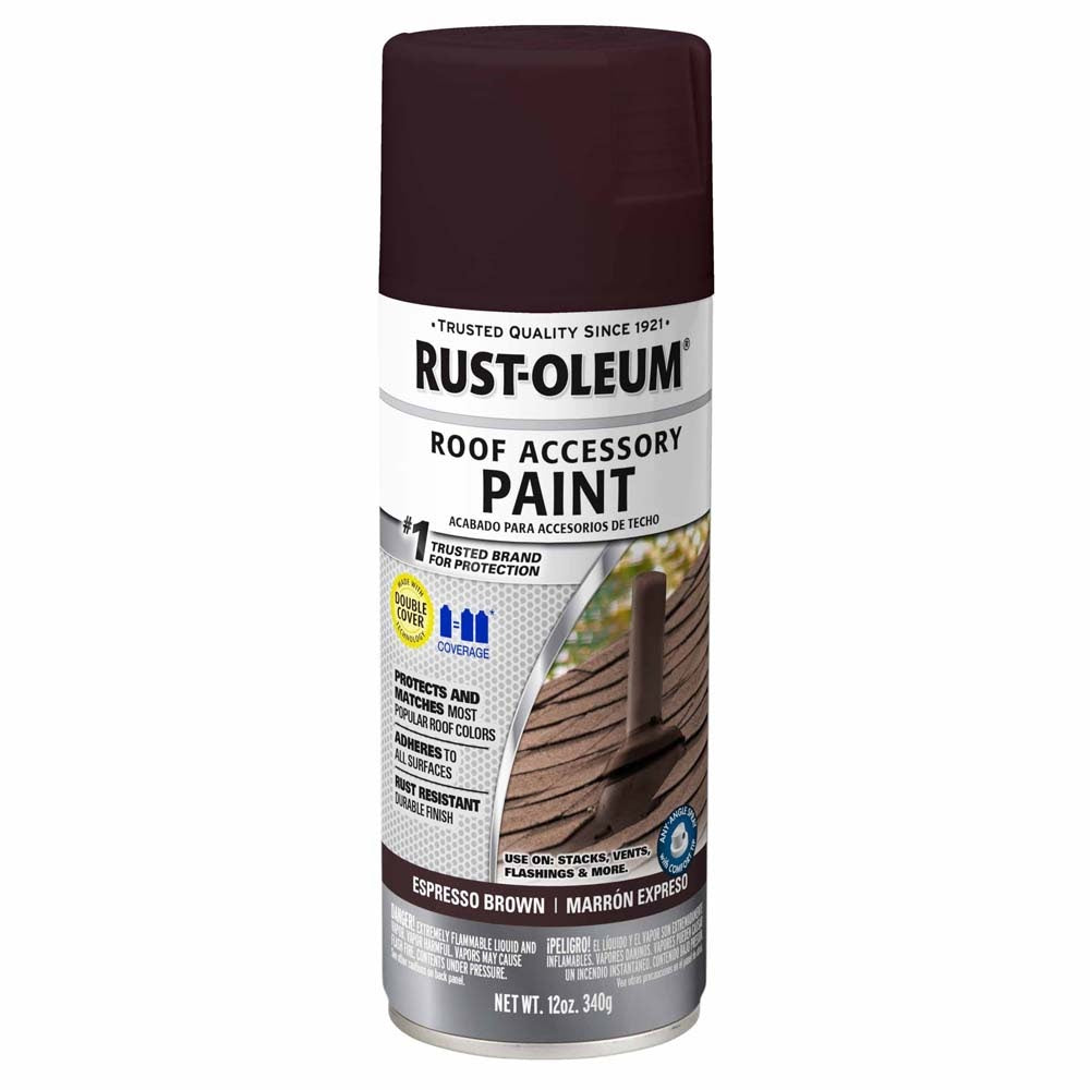 Rust-Oleum 302125 Roof Accessory Coating Spray Paint - Espresso Shake - Matte (12 oz)