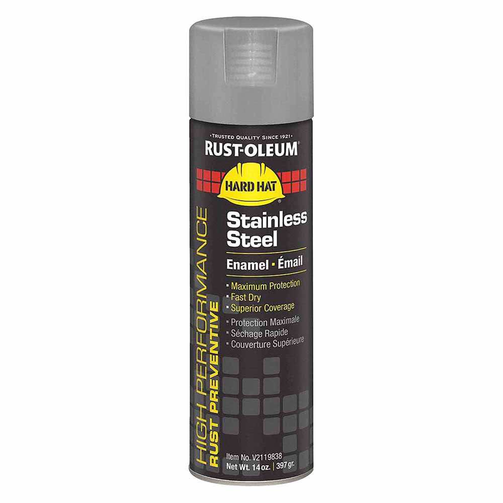 Rust-Oleum V2119838 V2100 Stainless Steel Flat, 15oz. System Enamel Spray Paint