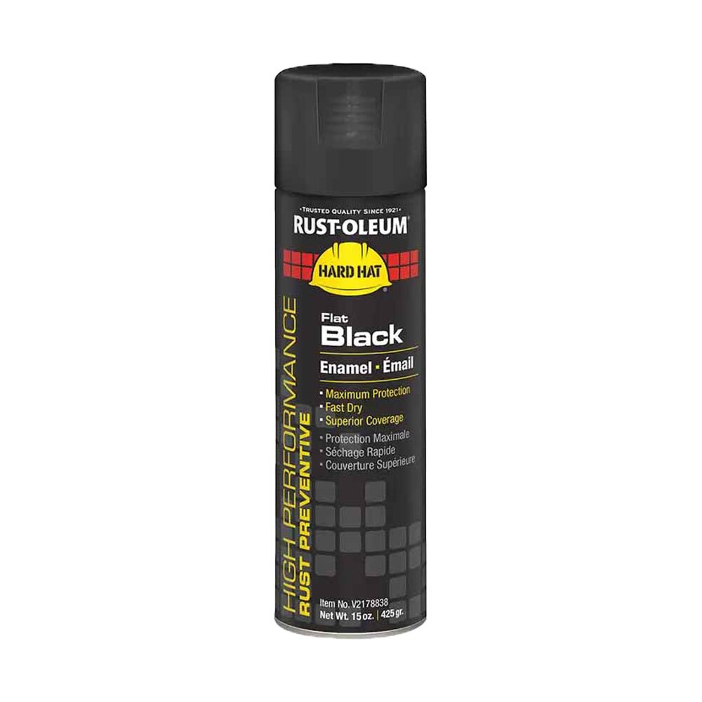 Rust-Oleum V2178838 V2100 System Enamel Spray Paint - Flat Black - 2
