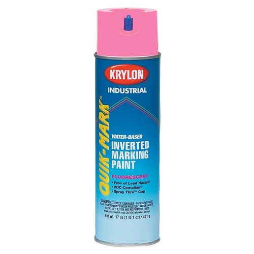 Krylon 3612 Quik-Mark WB Inverted Marking Paint Fluorescent Pink