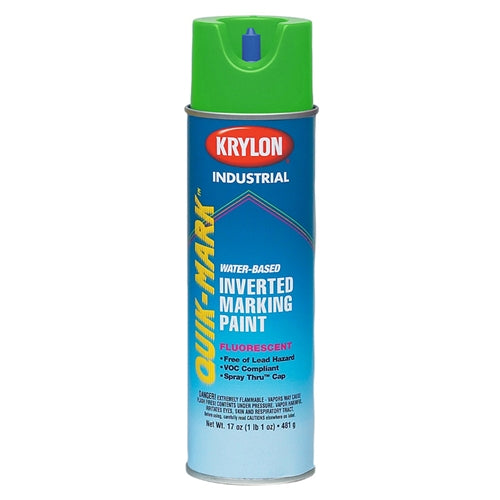 Krylon 3630 Quik-Mark WB Inverted Marking Paint Fluorescent Safety Green