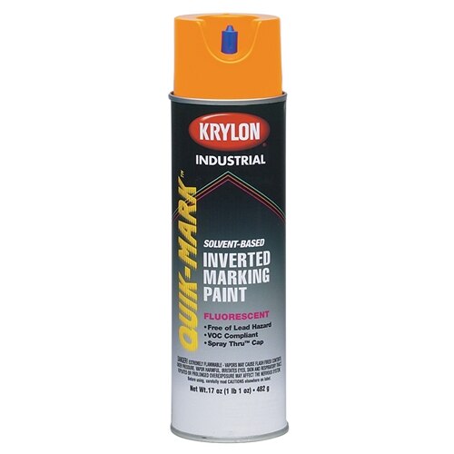Krylon 3702 Quik-Mark SB Inverted Marking Paint Fluorescent Orange