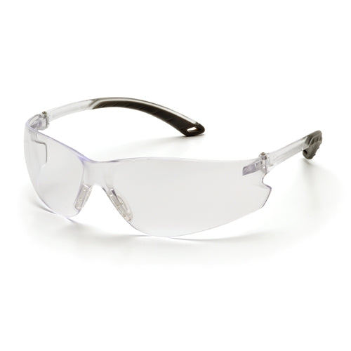 Pyramex S5810ST Itek Eyewear Clear Anti-Fog Lens Safety Glasses with Clear Temples