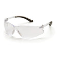 Pyramex S5810ST Itek Eyewear Clear Anti-Fog Lens Safety Glasses with Clear Temples