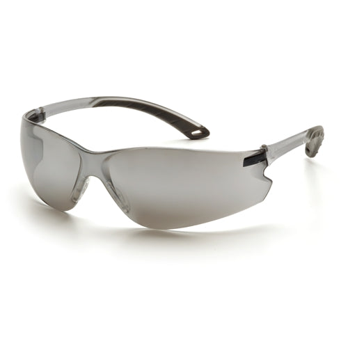 Pyramex S5870S Itek Eyewear Silver Mirror Lens with Gray Temples