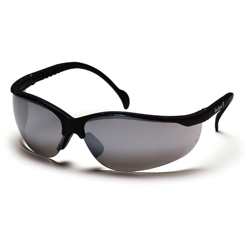 Pyramex SB1870S Venture Eyewear Silver Mirror Lens with Black Frame