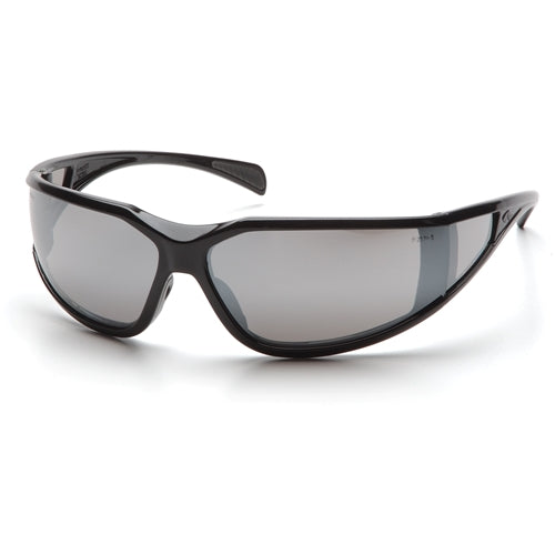 Pyramex SB5170DT Exeter Silver Mirror Anti-Fog Lens with Black Frame