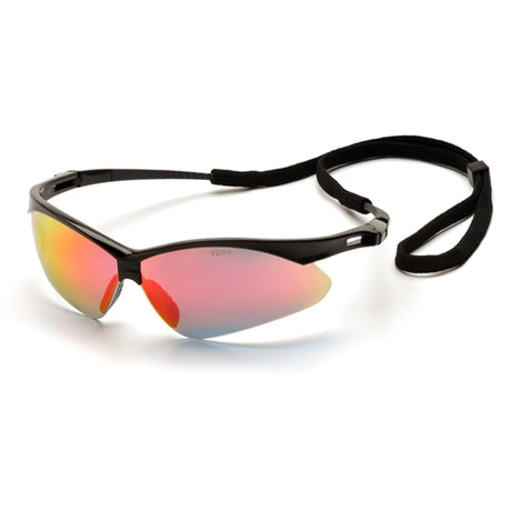 Pyramex SB6345SP PMXTREME Ice Orange Mirror Lens/Black Frame & Cord