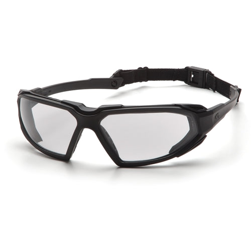 Pyramex SBB5010DT Highlander Clear Anti-Fog Lens Safety Glasses with Black Frame