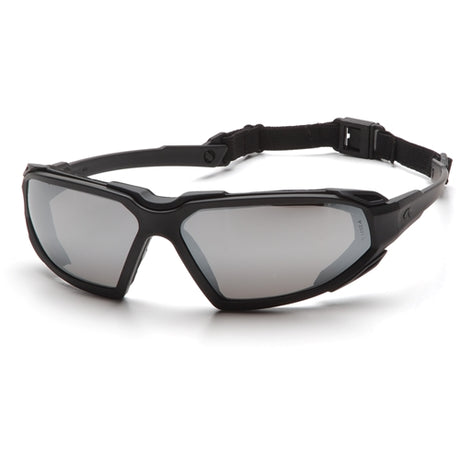 Pyramex SBB5070DT Highlander Silver Mirror Anti-Fog Lens/Black Frame