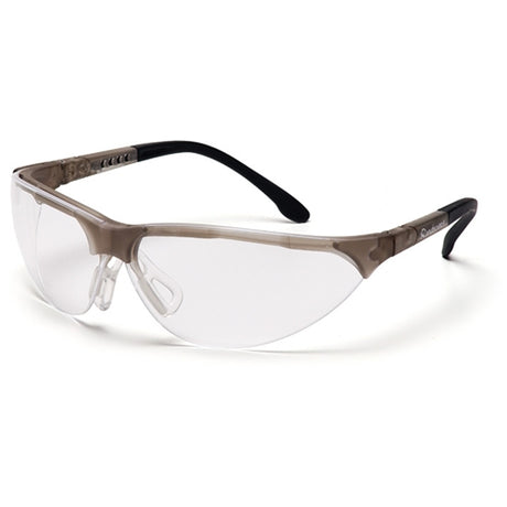 Pyramex SCG2810ST Rendezvous Clear Anti-Fog Lens Safety Glasses with Crystal Gray Frame