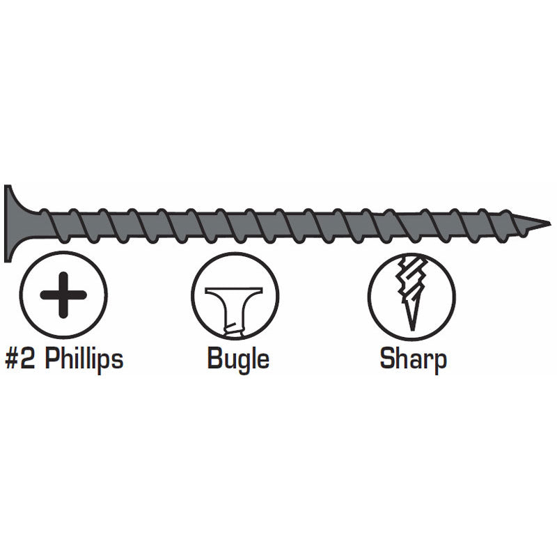 SENCO 08A250PK #8 x 2-1/2" Screws for Drywall to Wood - 2