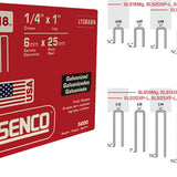 SENCO L13BABN 18 Gauge Galvanized Staple 1" x 1/4" - 4