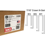 SENCO N19BAB 16 Gauge, 7/16" Crown, 1-3/4" Length Staples 10,000/Box - 2