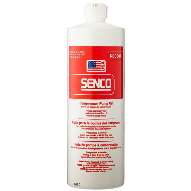 SENCO PC0344 Premium Compressor Pump Oil, 32 oz