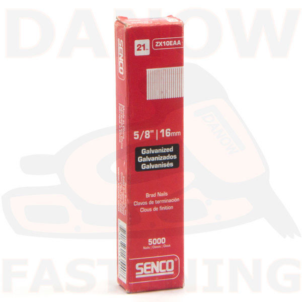 SENCO ZX10EAA 5/8" Galvanized 21 Ga. Straight Strip Medium Head Pin 5m/box