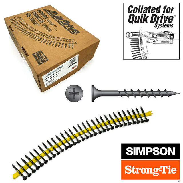 Simpson Anchors DWFSD178PS #6 X 1-7/8" Quik Drive Collated Screw Drill Point (2,000/box