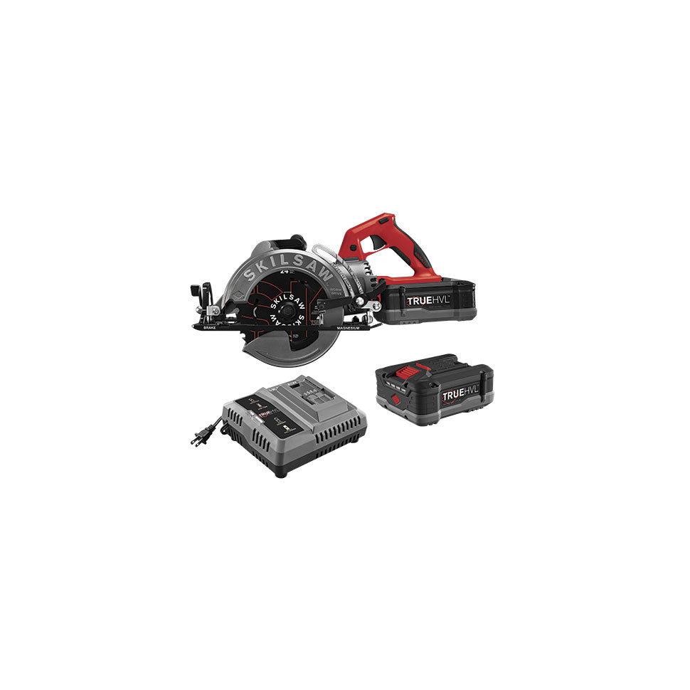 Skilsaw SPTH77M-21 7-1/4" TRUEHVL Cordless Worm Drive Saw Kit With 2 Batteries