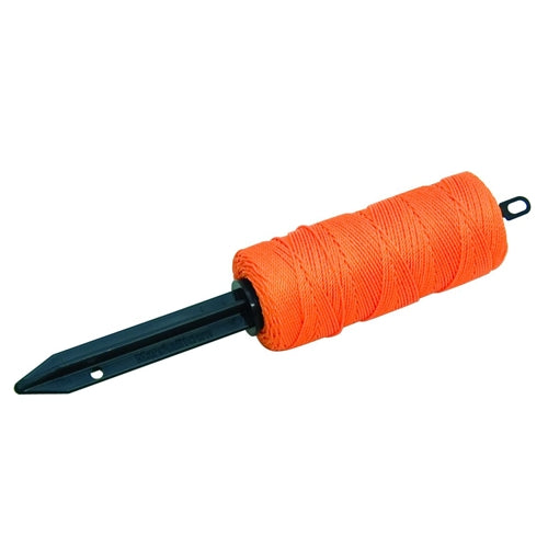 MarshallTown SLW66FO 16067 - Refillable Stake Line Winder with 500' #18 Fl Orange Twisted Line