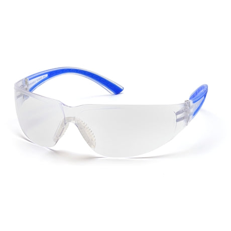 Pyramex SN3610S Cortez Eyewear Clear Lens Safety Glasses with Navy Temples